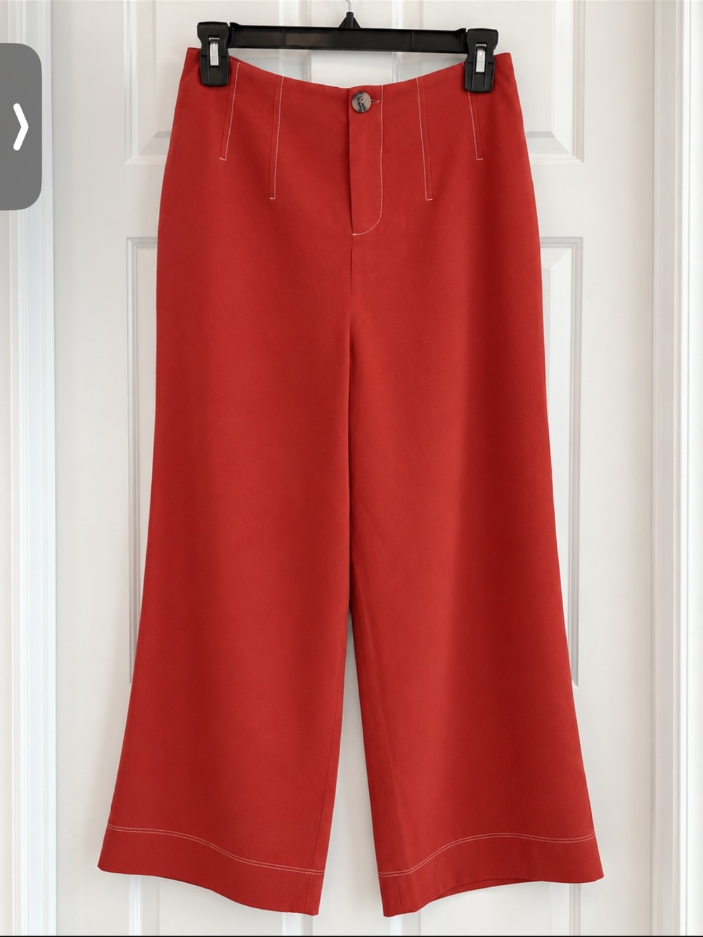 Tularosa Wide-Leg Red Cropped Pants